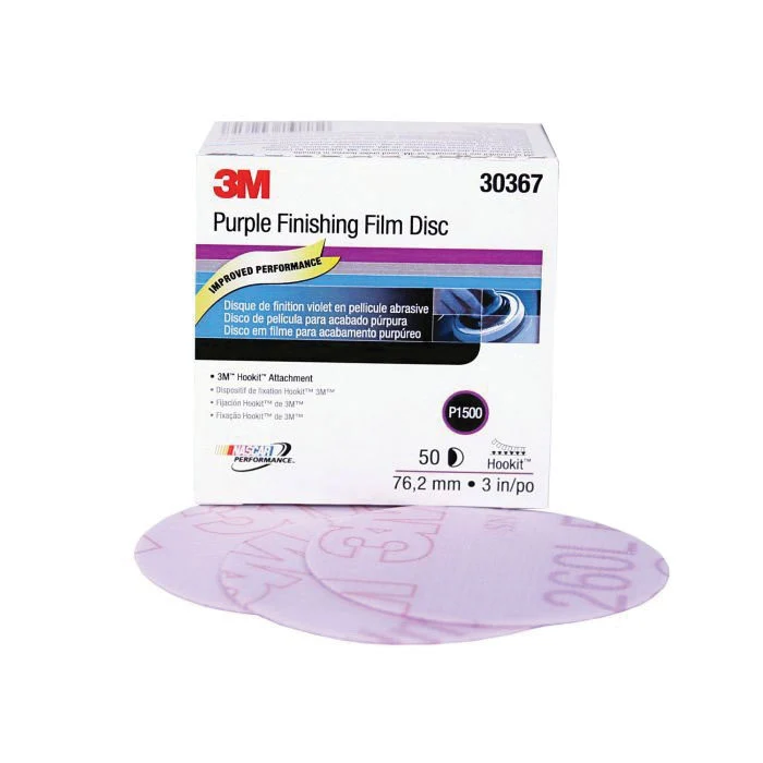 3M Hookit Abrasive Disc 30367, 3 in P1500 Purple, Fine