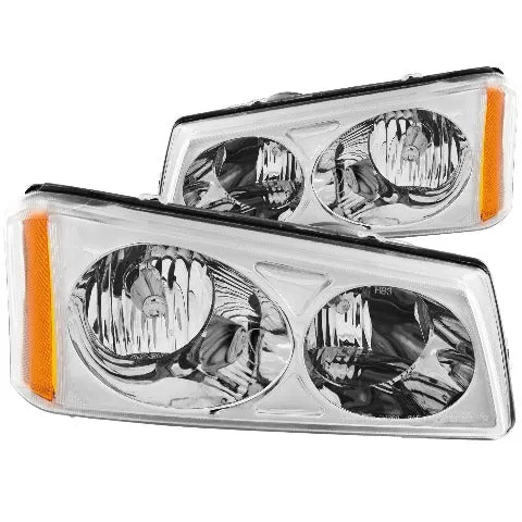 AnzoUSA 111010 Crystal Headlights Chrome