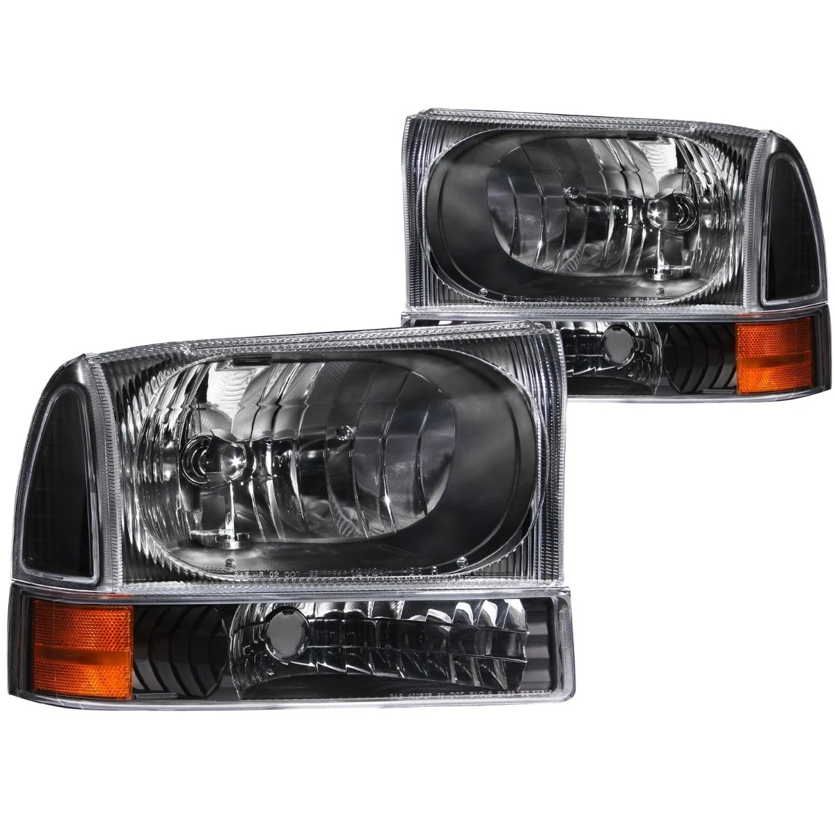 AnzoUSA 111080 Crystal Headlights Black