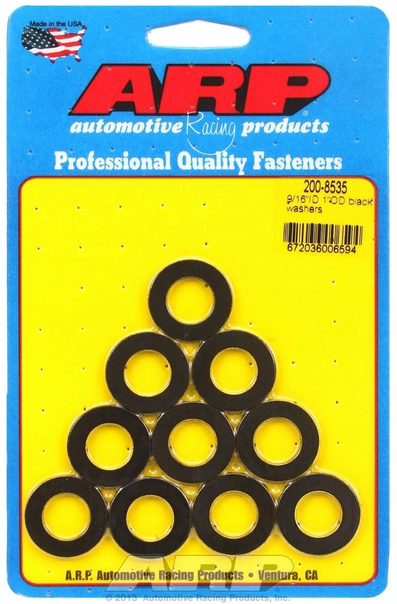 ARP 200-8535 9/16ID 1OD Black Washer Kit