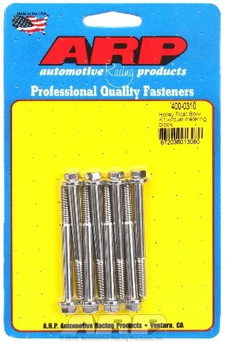 ARP 400-0310 Carburetor Float Bowl Bolt Kit