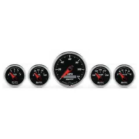 AutoMeter Products 1201 Designer Black II 5 piece Kit