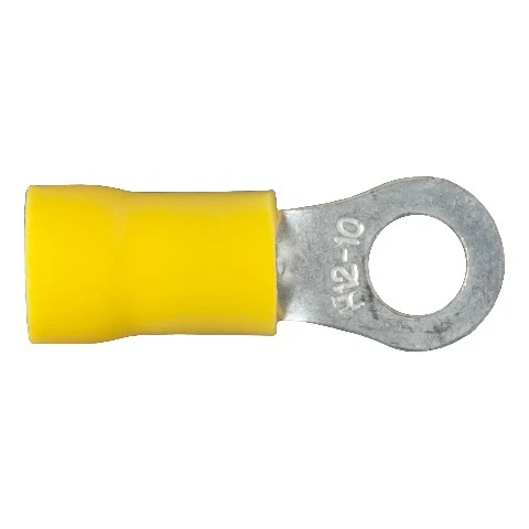 CURT 59531 Ring Terminals (12-10 Wire Gauge, #10 Stud Size, 100-Pack)
