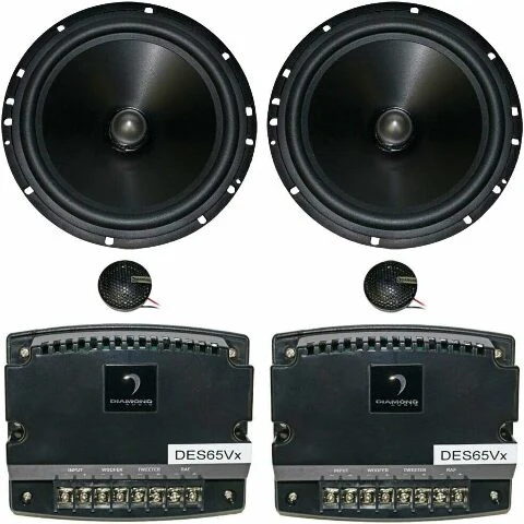 Diamond Audio 6.5" DES Series 2-Way Convertible Component System DES65V