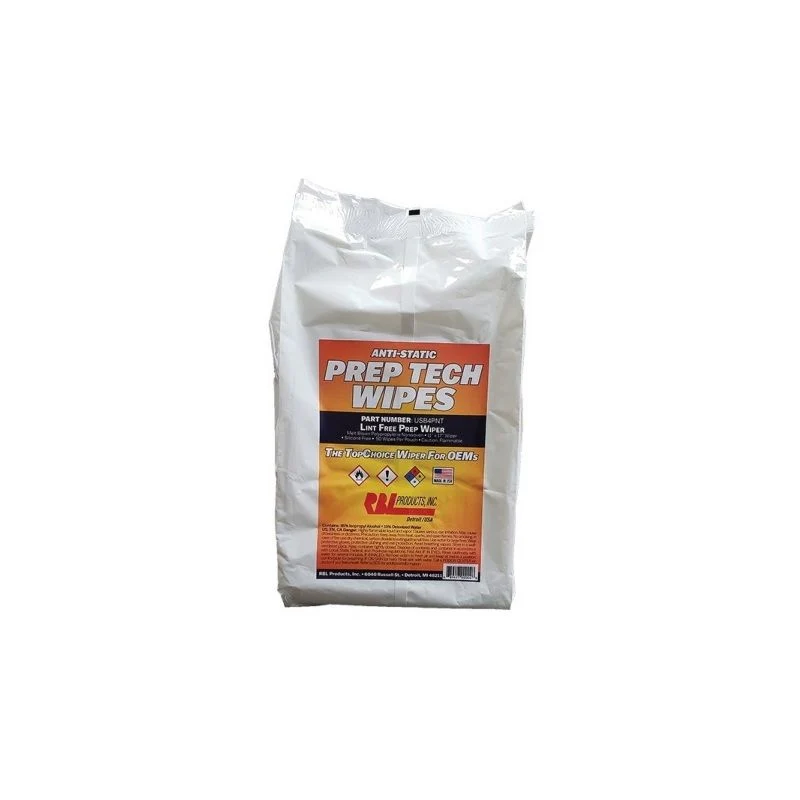RBL USB4PNT Anti-Static Prep Tech Wipe, 11 x 15-1/2 in, Pouch