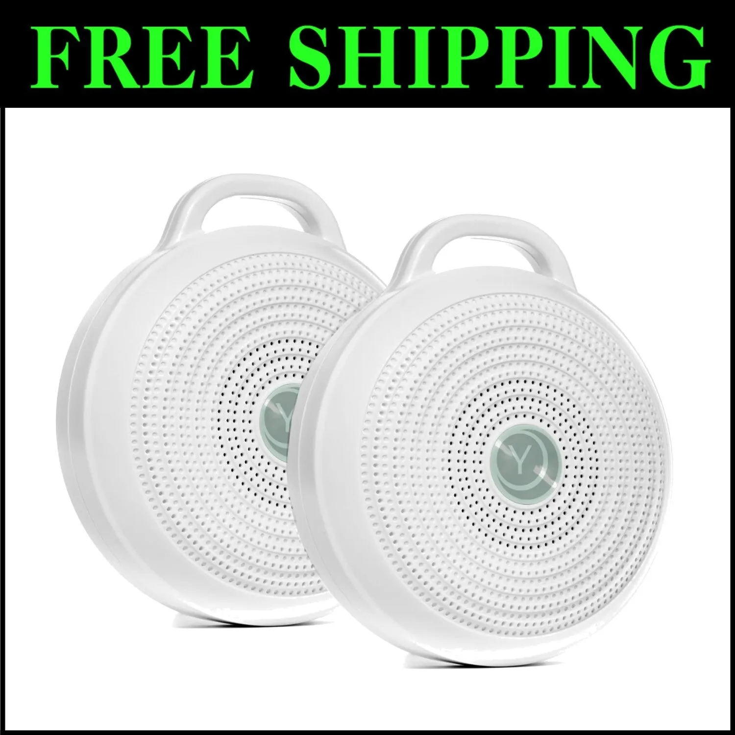 Rechargeable White Noise Machine Duo: 3 Sounds, Volume Control, Travel Essential