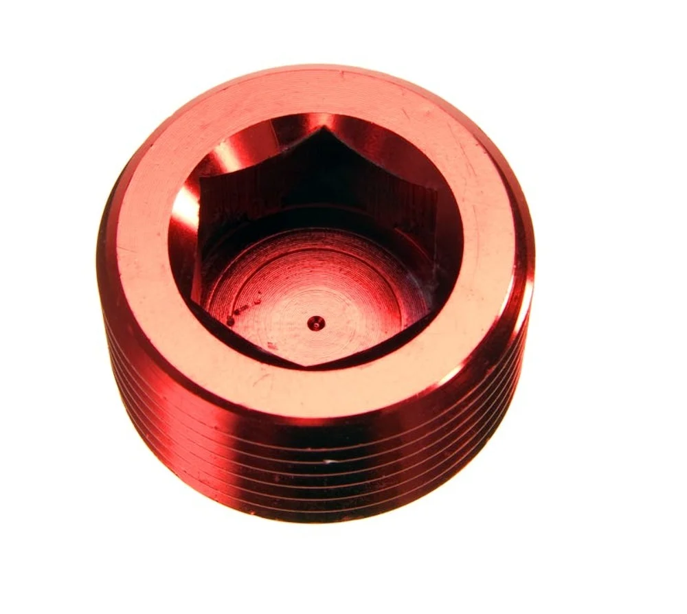 Redhorse Performance 932-02-3 -02 (1/8in) NPT hex head pipe plug - red - 2/pkg