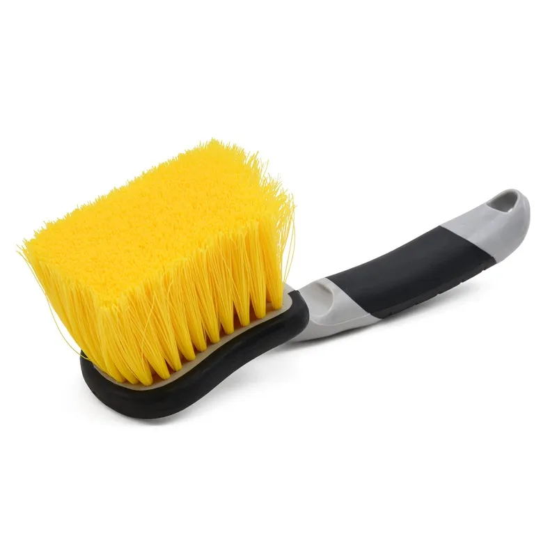 [Short Handle Brush] (Soft Nylon Brsitle) – Yellow