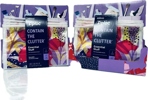 Ziploc Essential Stuff Reusable Accessory Bags 5ct 5x8x4″